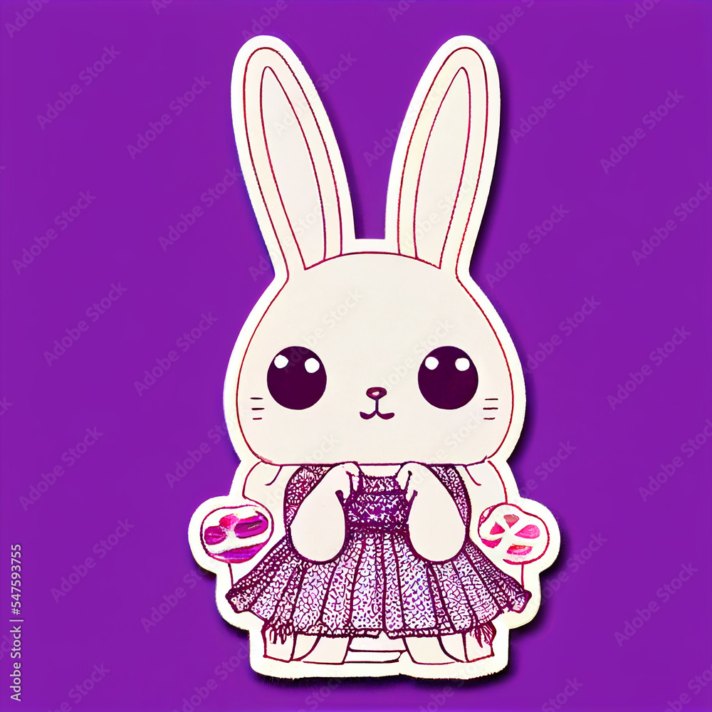 Obraz premium sticker, Rabbit bunny, design