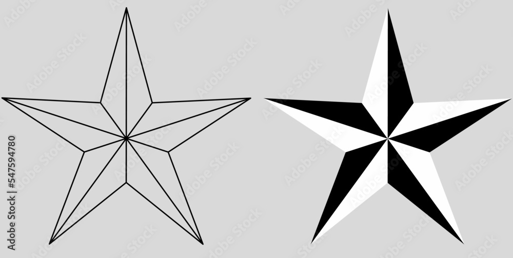 Ταπετσαρία outline silhouette lone star icon set isolated on gray background