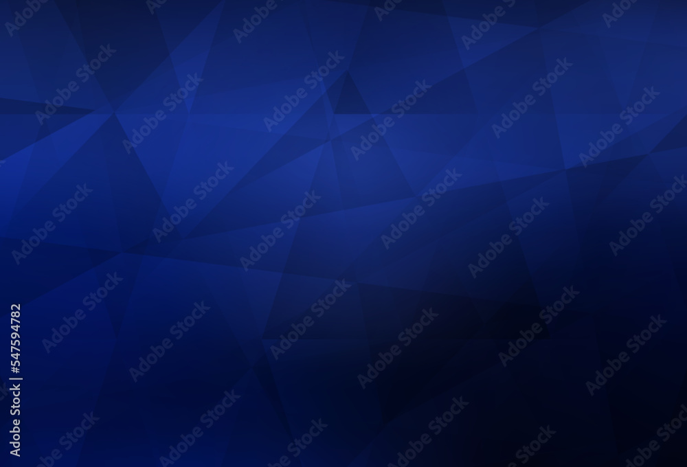 Dark BLUE vector shining triangular backdrop. Dark BLUE vector shining triangular backdrop.