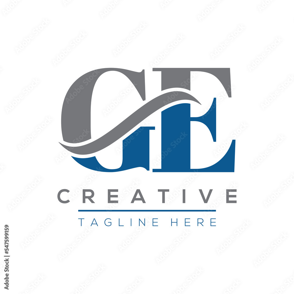 Initial Letter GE logo template. Monnogram, delicate floral design ,Vector design Initial Letter GE logo template. Monnogram, delicate floral design ,Vector design
