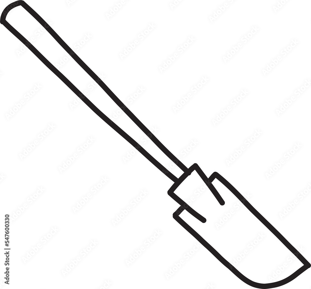 Hand Drawn pastry spatula illustration Hand Drawn pastry spatula illustration
