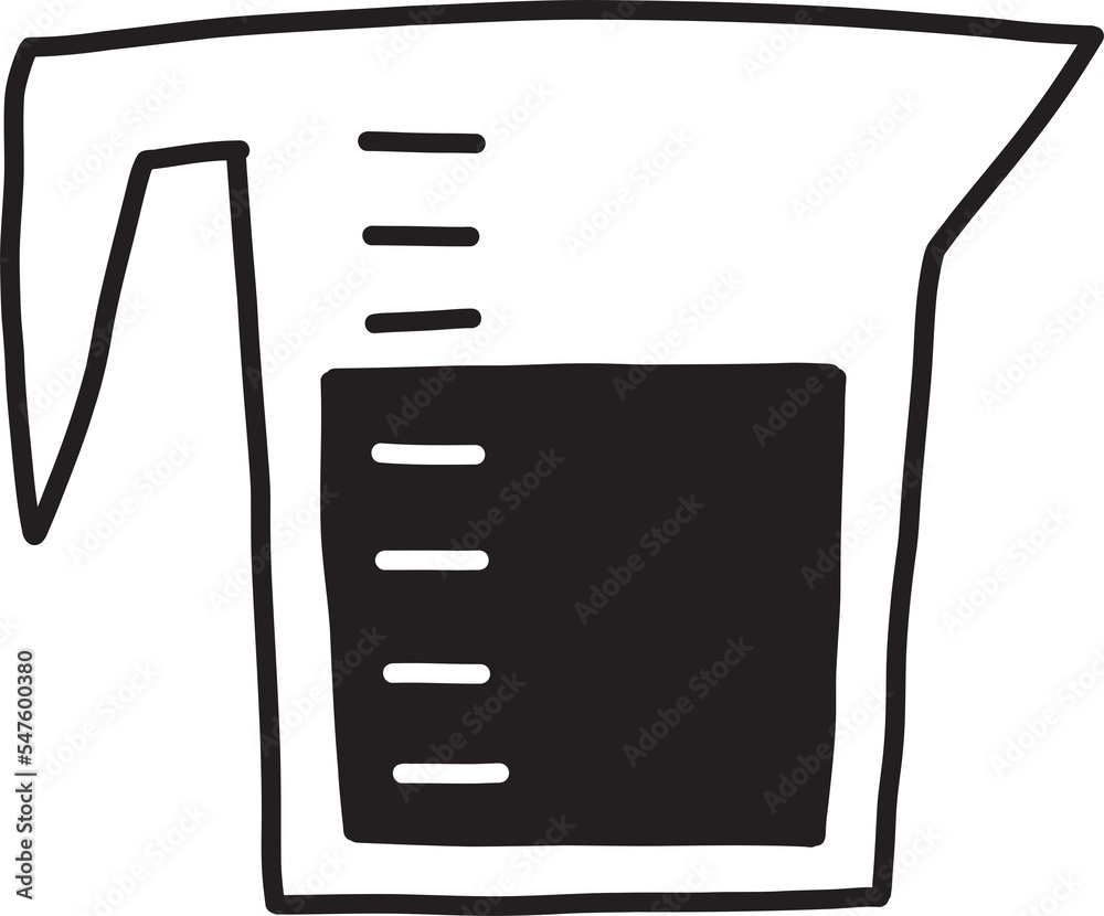 Hand Drawn measuring jug illustration Hand Drawn measuring jug illustration