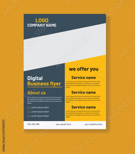 promotional digital Business Flyer  Design . Layout Template, modern flyer design template.