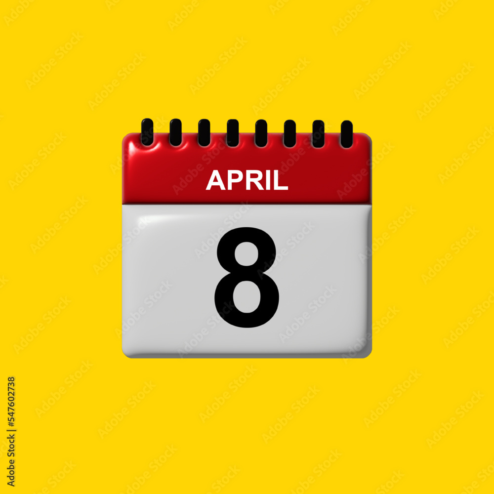april 3d calendar vector design. april calendar design template. 3d calendar design vector illustration april 3d calendar vector design. april calendar design template. 3d calendar design vector illustration
