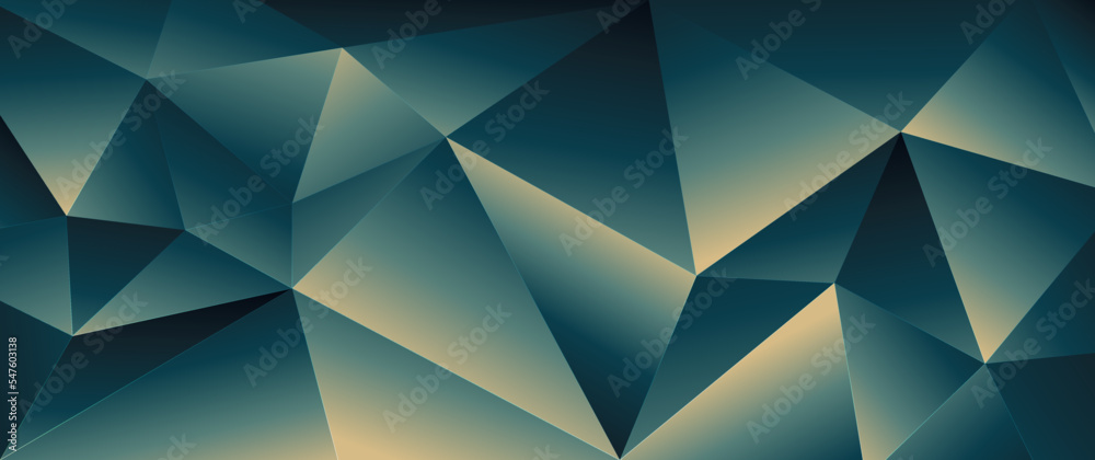 Abstract blue color polygon, triangles background. Crystal texture. Vector illustration