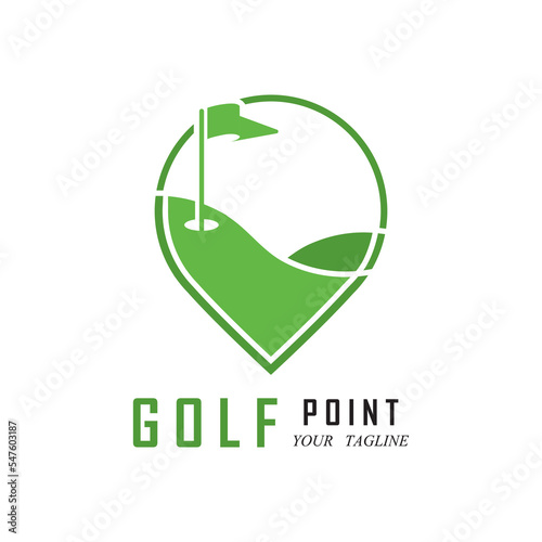 golf logo and vector with slogan template
