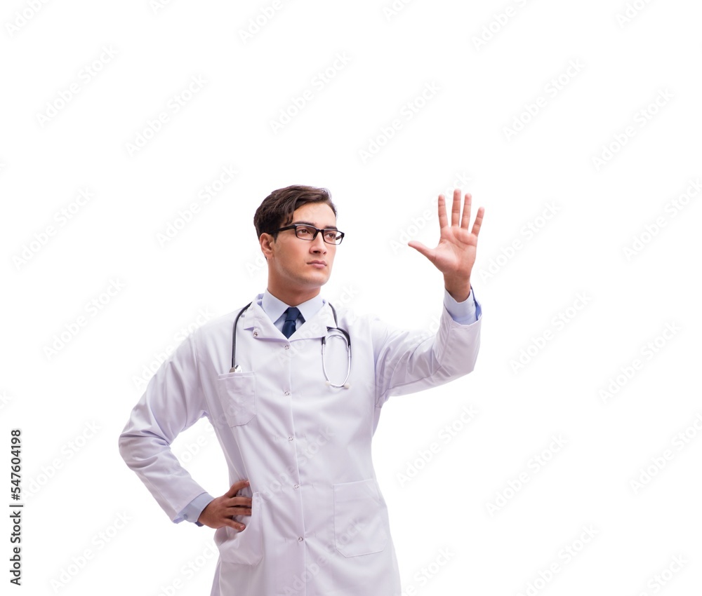 Young doctor isolated on white background Young doctor isolated on white background