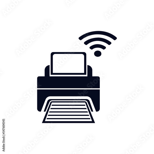 printer machine icon logo vector design template