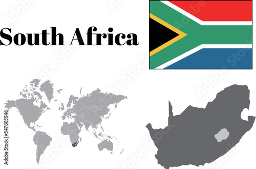 南アフリカ共和国 国旗/地図/領土