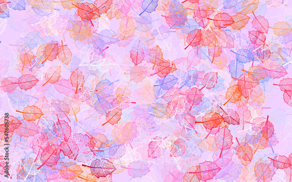 Fototapeta premium Light Blue, Yellow vector elegant wallpaper with leaves.