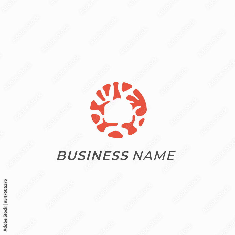 design logo combine coral reef and home design logo combine coral reef and home