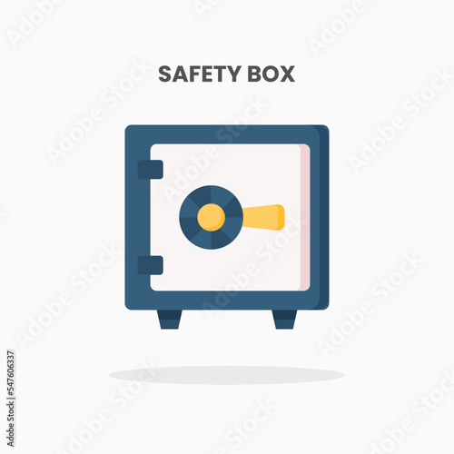 Safety Box icon flat. Vector illustration on white background. Can used for web, app, digital product, presentation, UI and many more.