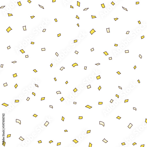 紙吹雪　線画