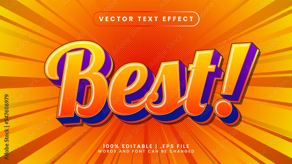Best editable text effect with orange and kids text style