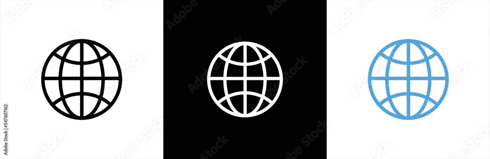 World icon. World web icon. World planet earth icon. Symbol of Earth and world. World web icon sign. Globe shape line and flat style. Vector illustration. World icon. World web icon. World planet earth icon. Symbol of Earth and world. World web icon sign. Globe shape line and flat style. Vector illustration.