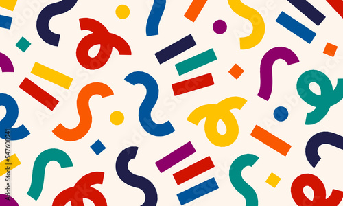 賑やかでポップなジオメトリックのベクター背景素材。