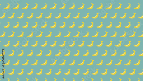 爽やかなバナナのパターン背景イラスト	