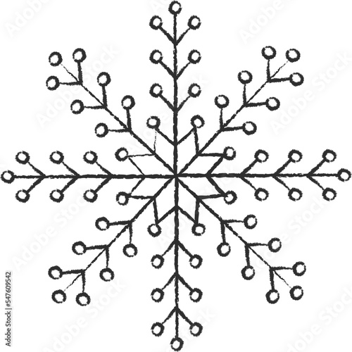 Icy snowflakes winter decoration collection vector illustration. Set of chalk sketch white snowflake icons on blackboard for new year celebration design or winter season festive ornament decoration