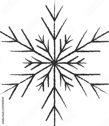 Icy snowflakes winter decoration collection vector illustration. Set of chalk sketch white snowflake icons on blackboard for new year celebration design or winter season festive ornament decoration