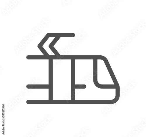 Public transport icon outline and linear symbol.	
