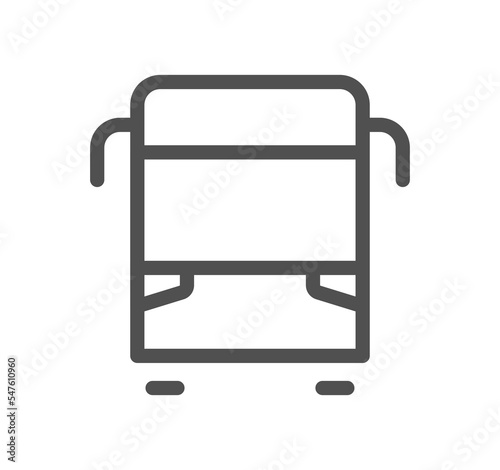 Public transport icon outline and linear symbol. 