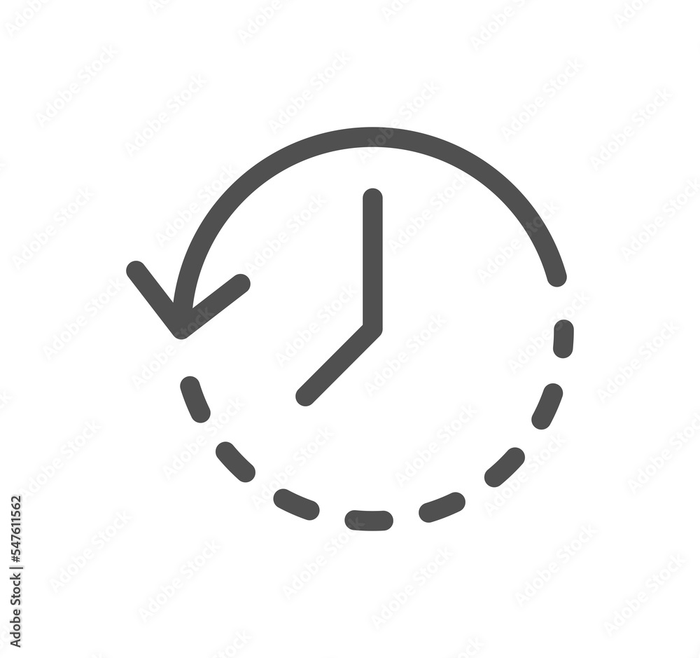 Timer and clock icon outline and linear symbol.
Timer and clock icon outline and linear symbol.
