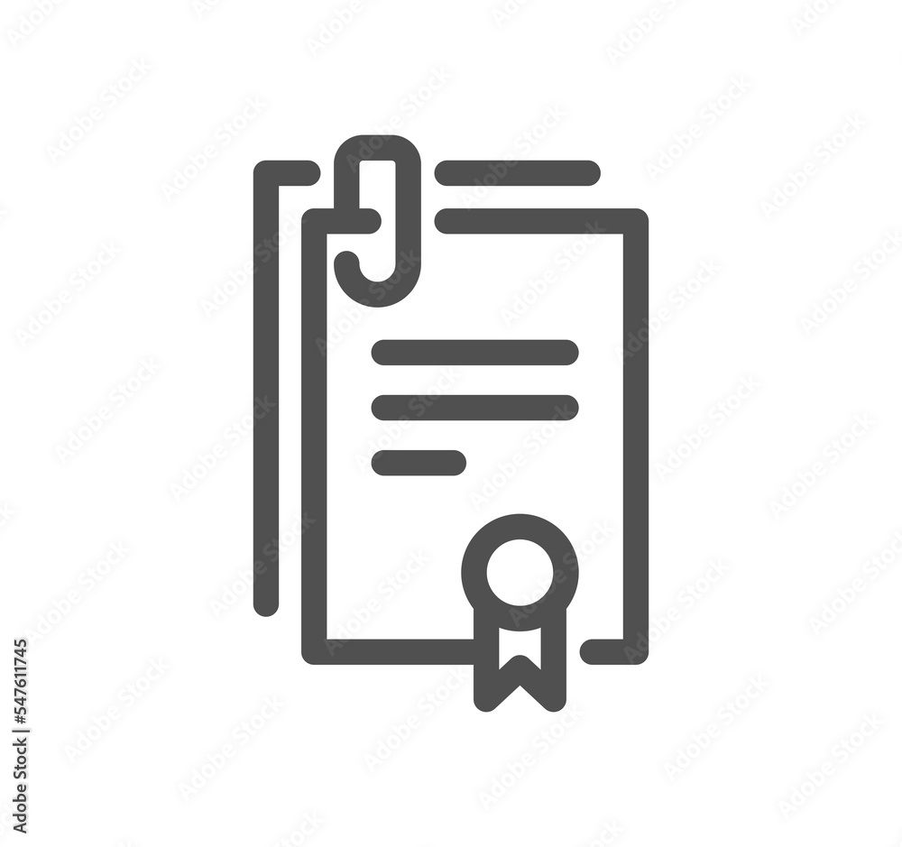 Document and paper icon outline and linear symbol.
Document and paper icon outline and linear symbol.