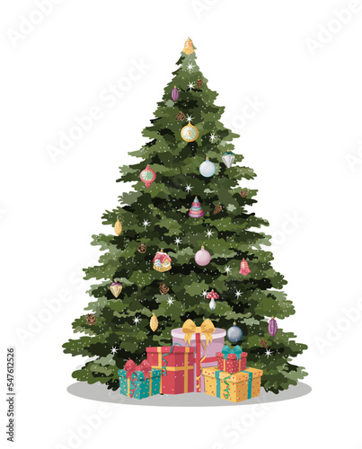 christmas tree with gifts