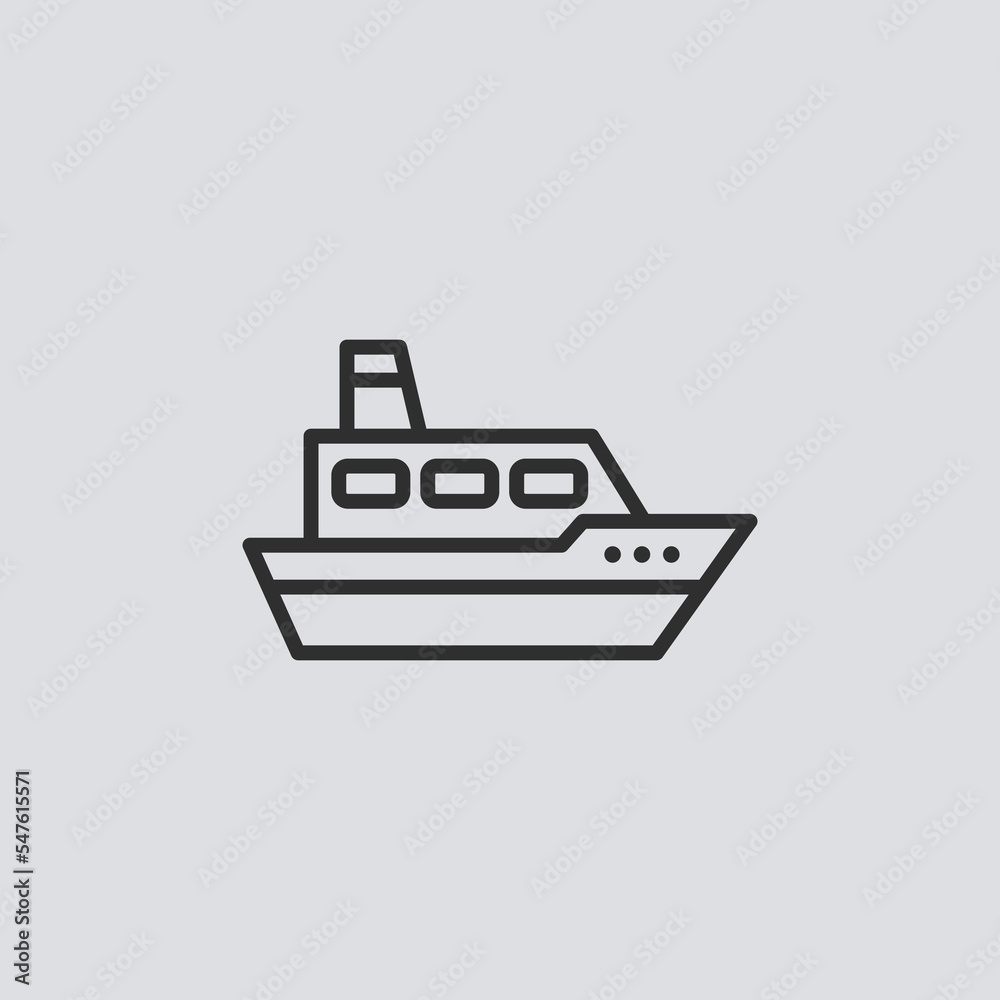 Ship vector icon sign symbol