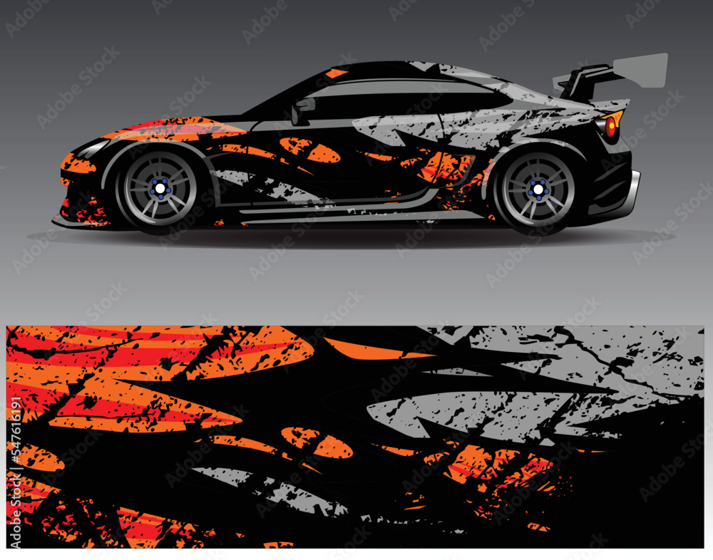 Graphic abstract stripe racing background designs for vehicle rally race adventure and car racing livery Graphic abstract stripe racing background designs for vehicle rally race adventure and car racing livery
