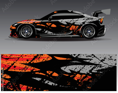 Graphic abstract stripe racing background designs for vehicle  rally  race  adventure and car racing livery