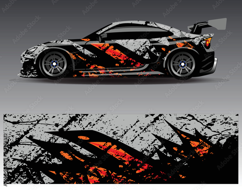 Graphic abstract stripe racing background designs for vehicle rally ...