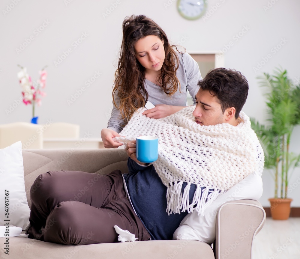 Wife caring for sick husband at home Wife caring for sick husband at home