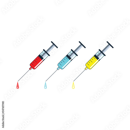 set of injection color illustration, a simple vector design
