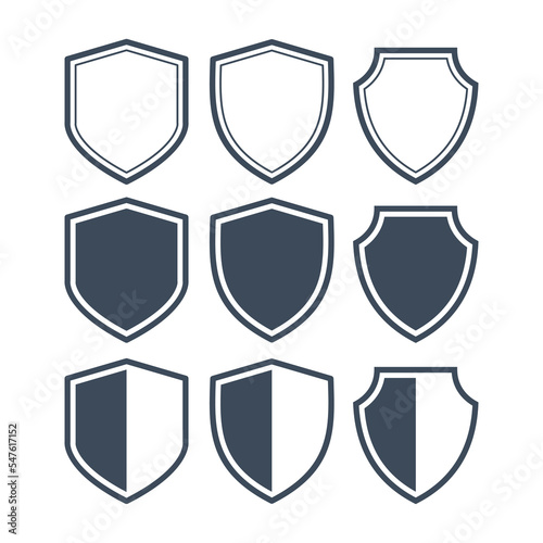 set of shields illustration, a simple vector design