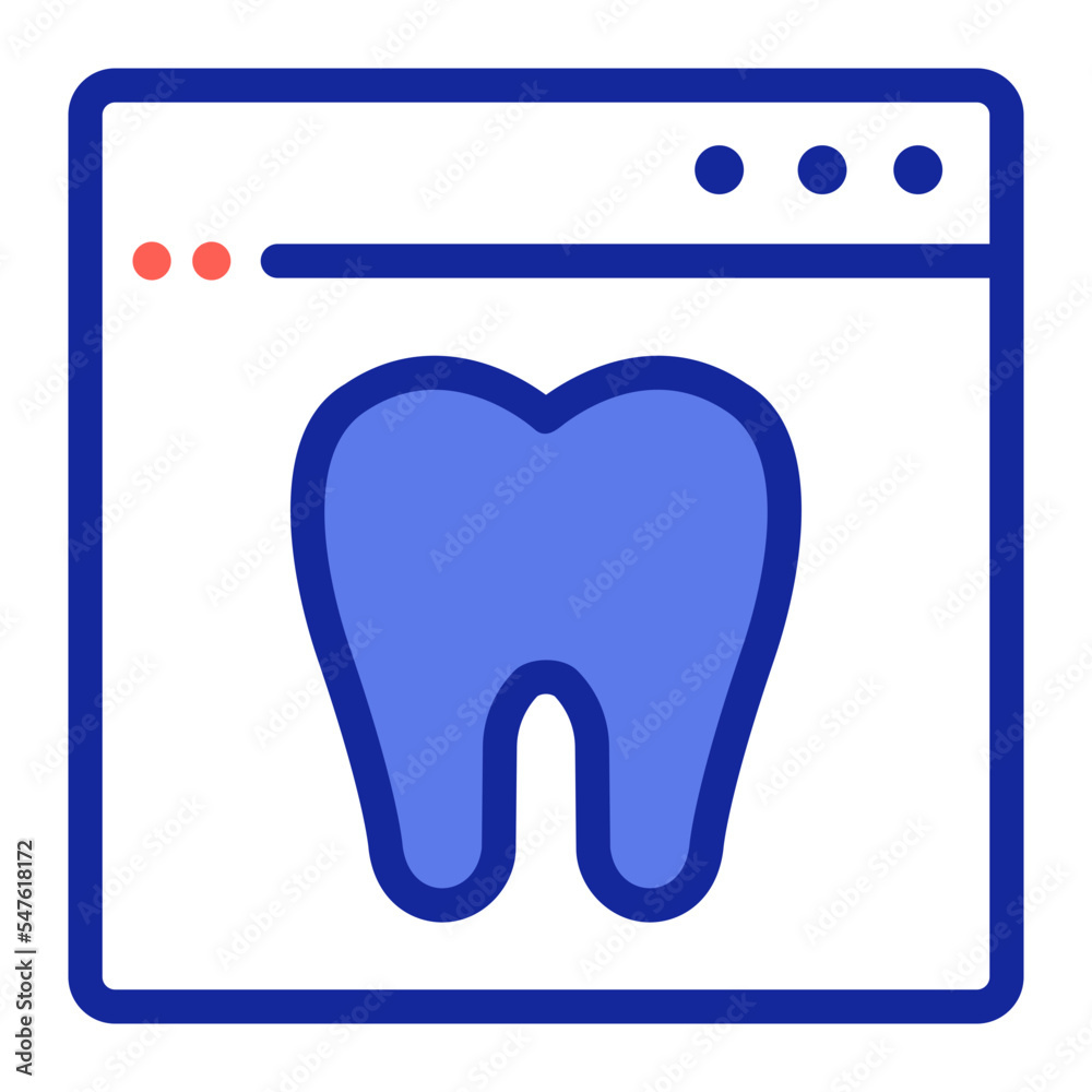 dental browser or tooth website icon dental browser or tooth website icon