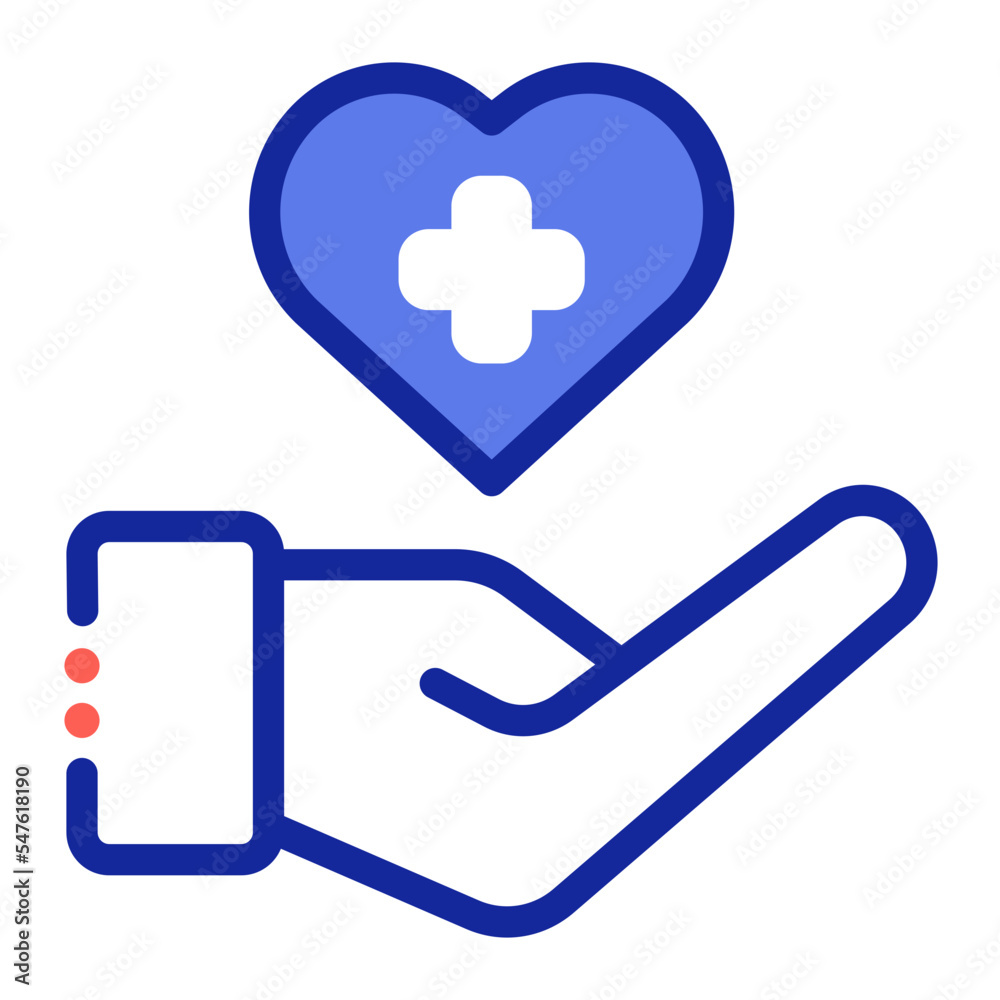 hand heart charity icon illustration hand heart charity icon illustration