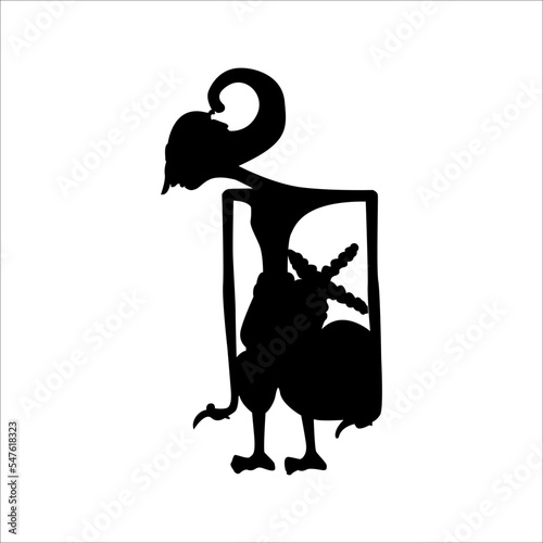 Indonesian art shadow puppet icon
