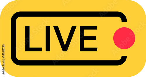 Live streaming icon. Live buttons transparent. Broadcasting signs concept.