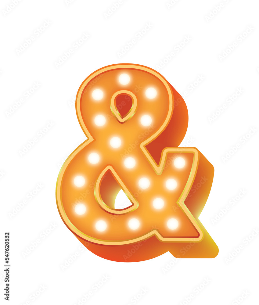 02 Symbol Bulb Light Orange And Sign 02 Symbol Bulb Light Orange And Sign