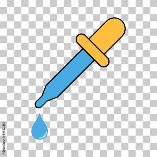 Dropper liquid icon, medicine health tool web symbol, test fluid design vector illustration