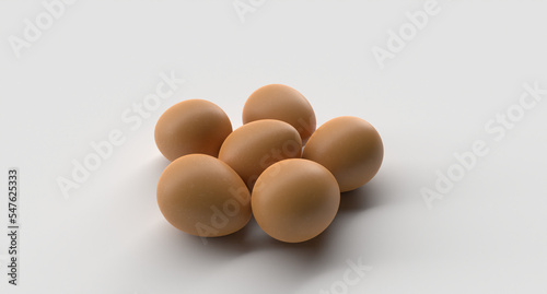 Eggs photo with white background