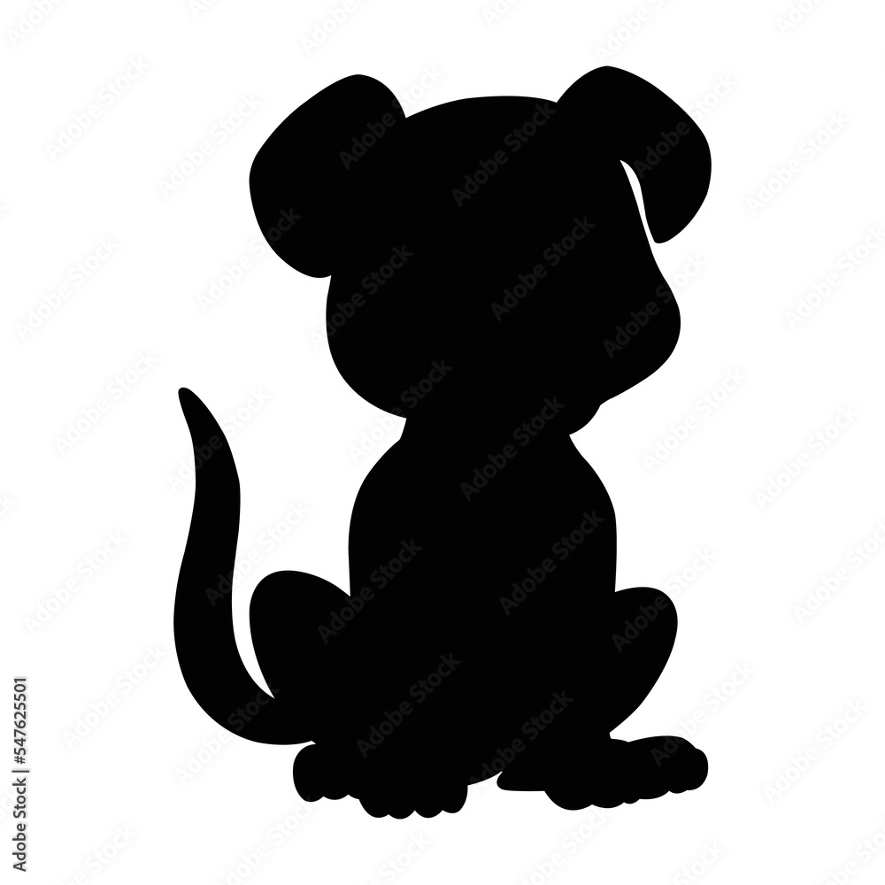 Dog silhouette vector isolated on white background animals silhouette set coloring book kids Dog silhouette vector isolated on white background animals silhouette set coloring book kids