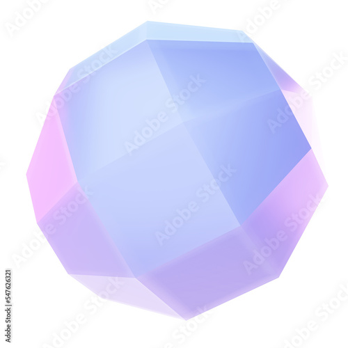 3d holographic colorful glass morphism sphere png element. Pink pearl color light effect. photo