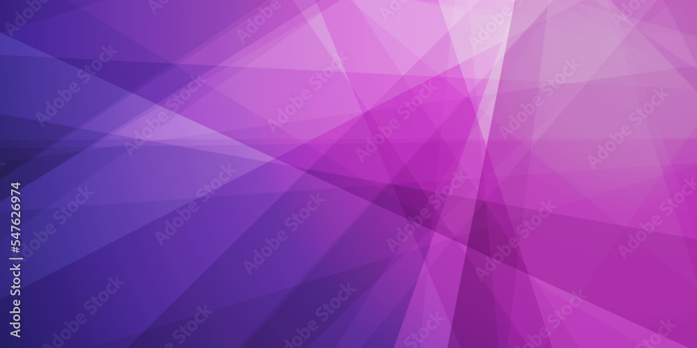 Obraz premium Purple 3D Modern Style Triangle Shaped Translucent Overlaying Planes, Geometric Shapes Pattern, Broken Glass Effect - Abstract Futuristic Vector Background, Texture Design Template