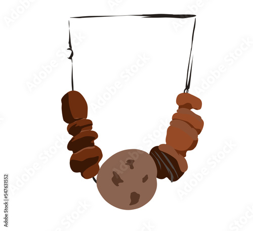 vector illustration of Terracotta Bead garland of Indus Valley Civilization found by Archaeological Survey of India