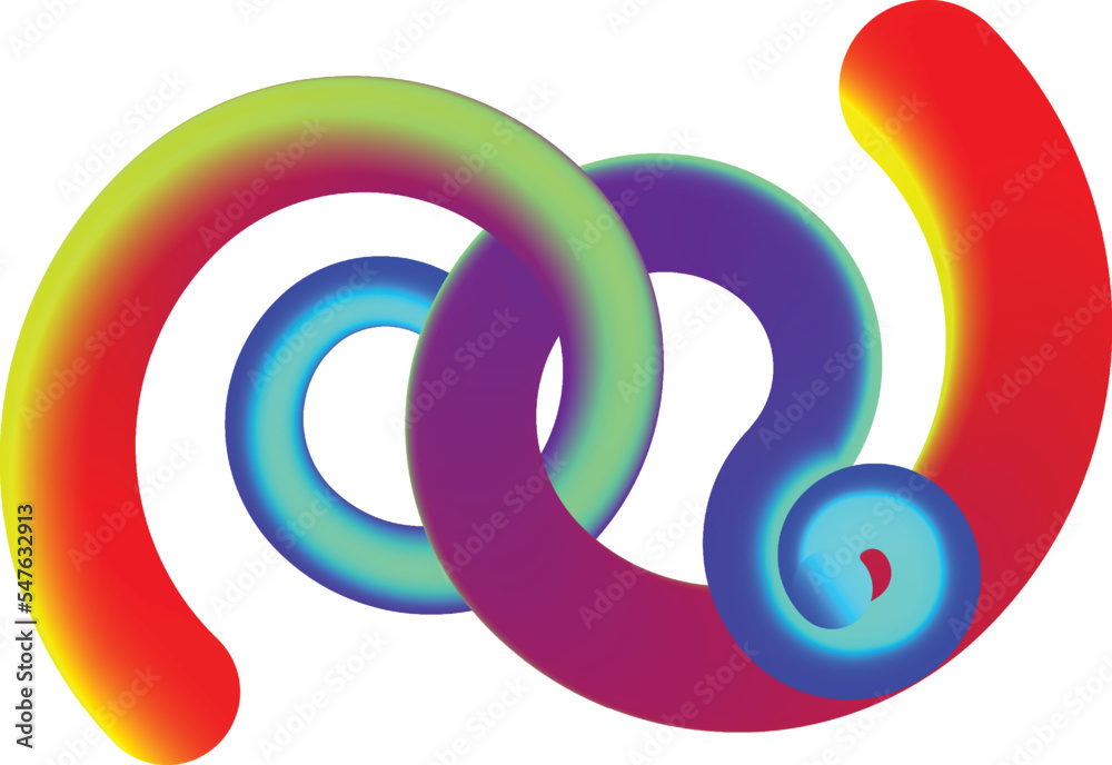 Fototapeta premium Vector Illustration .Fluid gradient. Spiral Logo . Design element . Abstract liquid shape .