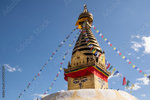 Swayambunath Stupa in Kathmandu of Nepal