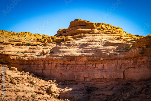 rock formation  canyon  valley of roses  morocco  oasis  river  m goun  high atlas mountains  north africa 