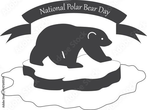 National polar bear day, happy polar bear day symbol vector